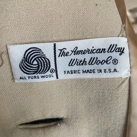 Vintage 1960s Cream Wool Princess Trench Coat Size S - Picture 6 of 6